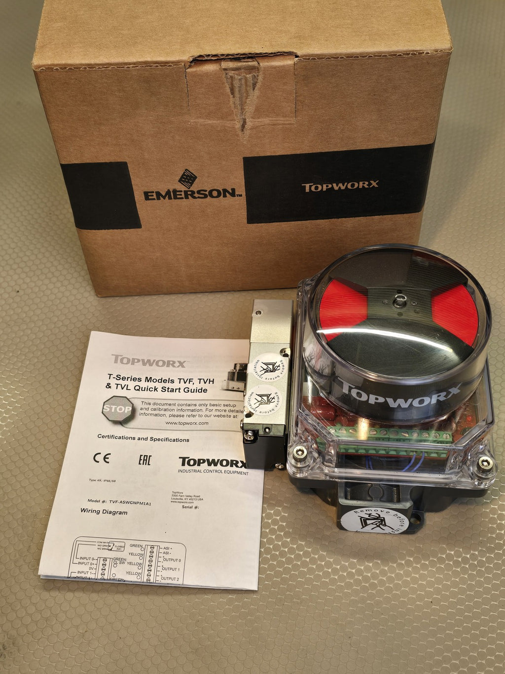 TopWorx TVF-ASWGNPM1A1 Valve Position Indicator Switchbox T-Series New