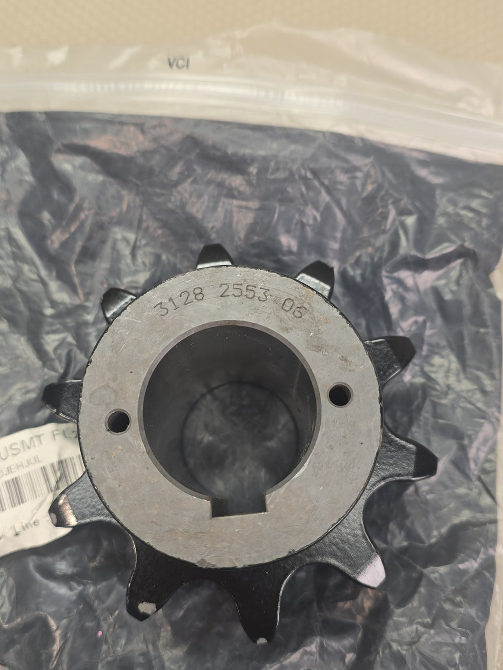 Epiroc 3128 2553 06 Sprocket Wheel 10 Tooth Keyway Bore