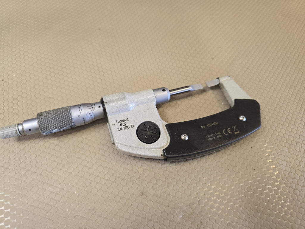 MITUTOYO DIGIMATIC BLADE MICS MICROMETER 422-360-30 ~ 0-1" .0005"/0.001MM JAPAN
