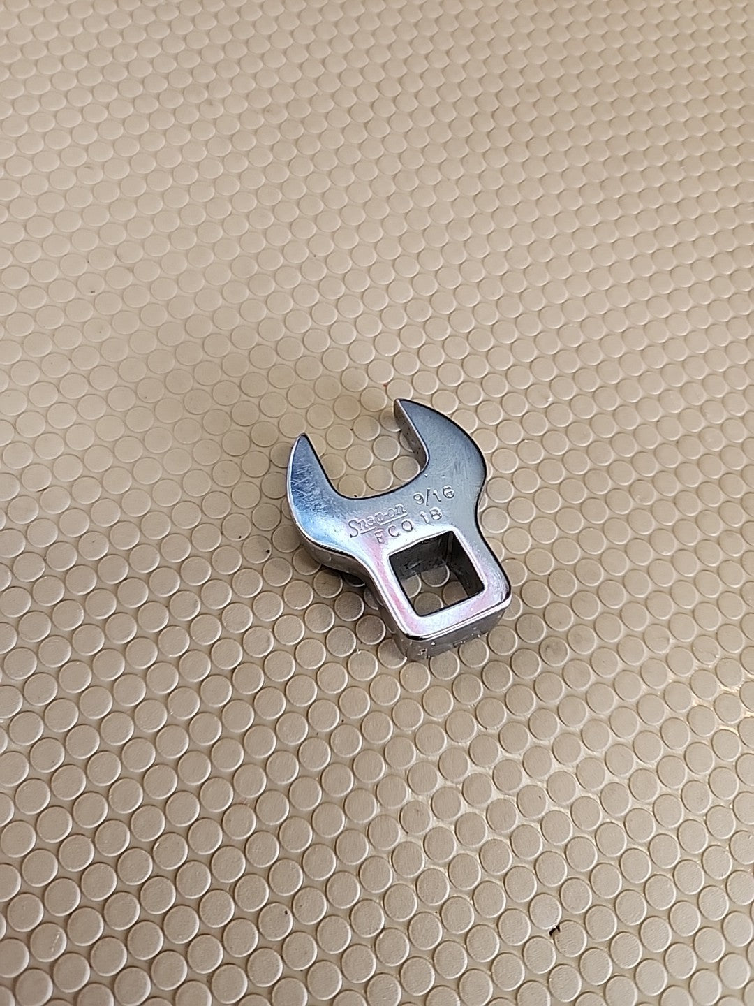 Snap On Tools FCO18 3/8” Drive SAE 9/16” Open End Crowfoot Wrench USA VTG