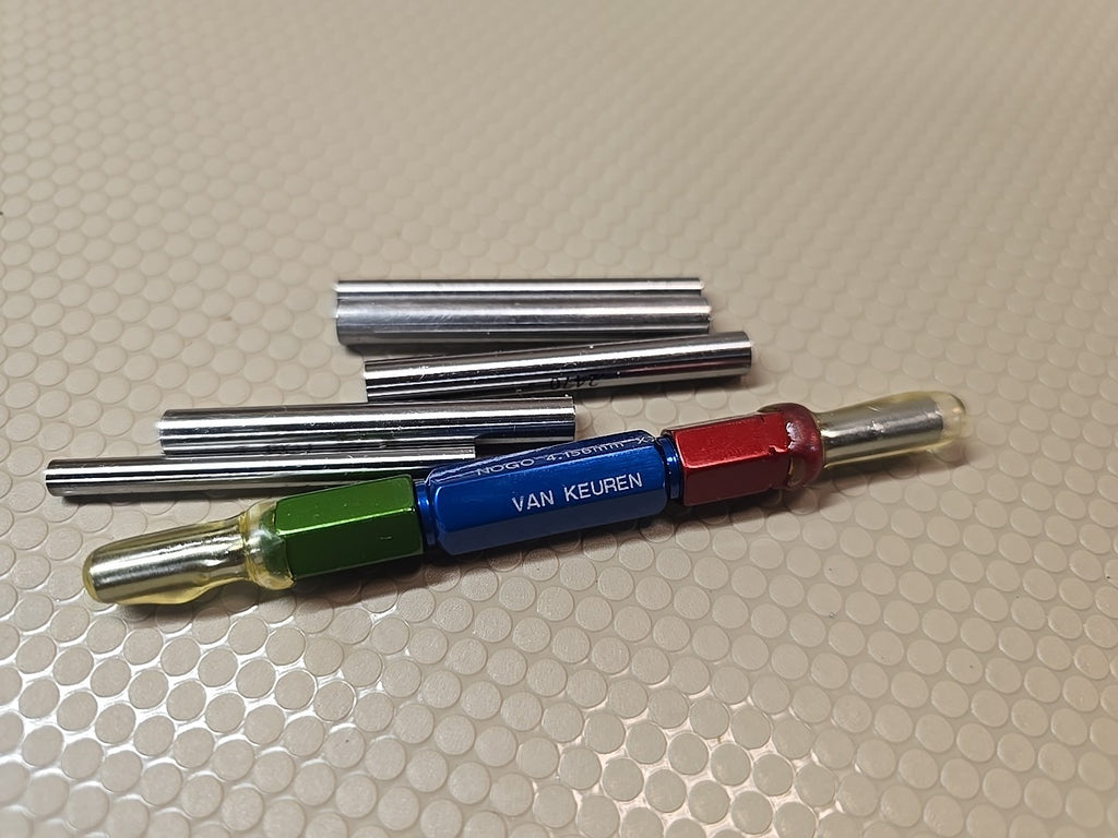 VAN KEUREN PIN GAGE HOLDER WITH PINS Go 4.144mm Xx Nogo 4.156mm Xx 