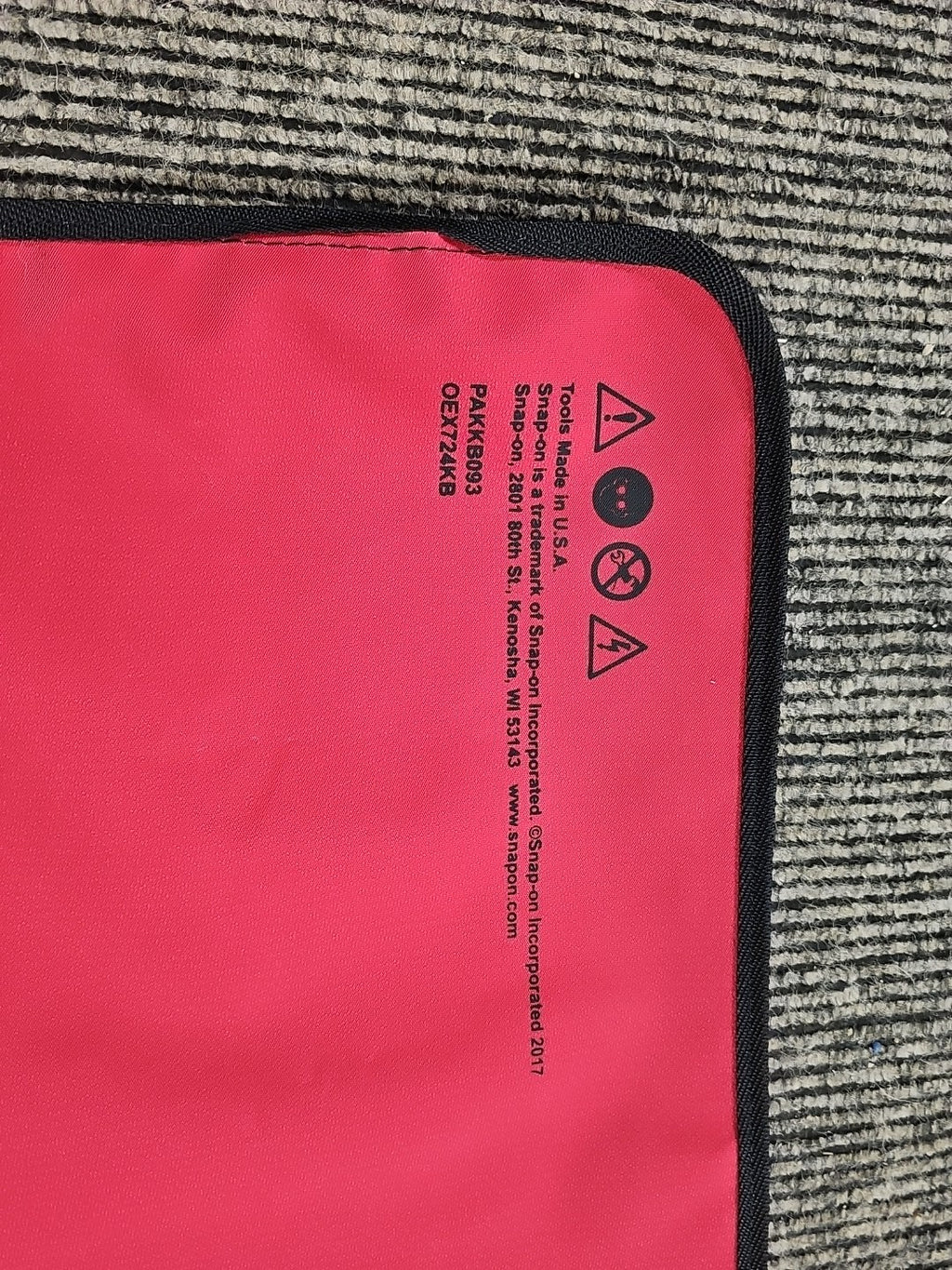 LARGE! SNAP ON C-110D RED CANVAS BAG POUCH ROLL PAKKB093 OEX724KB
