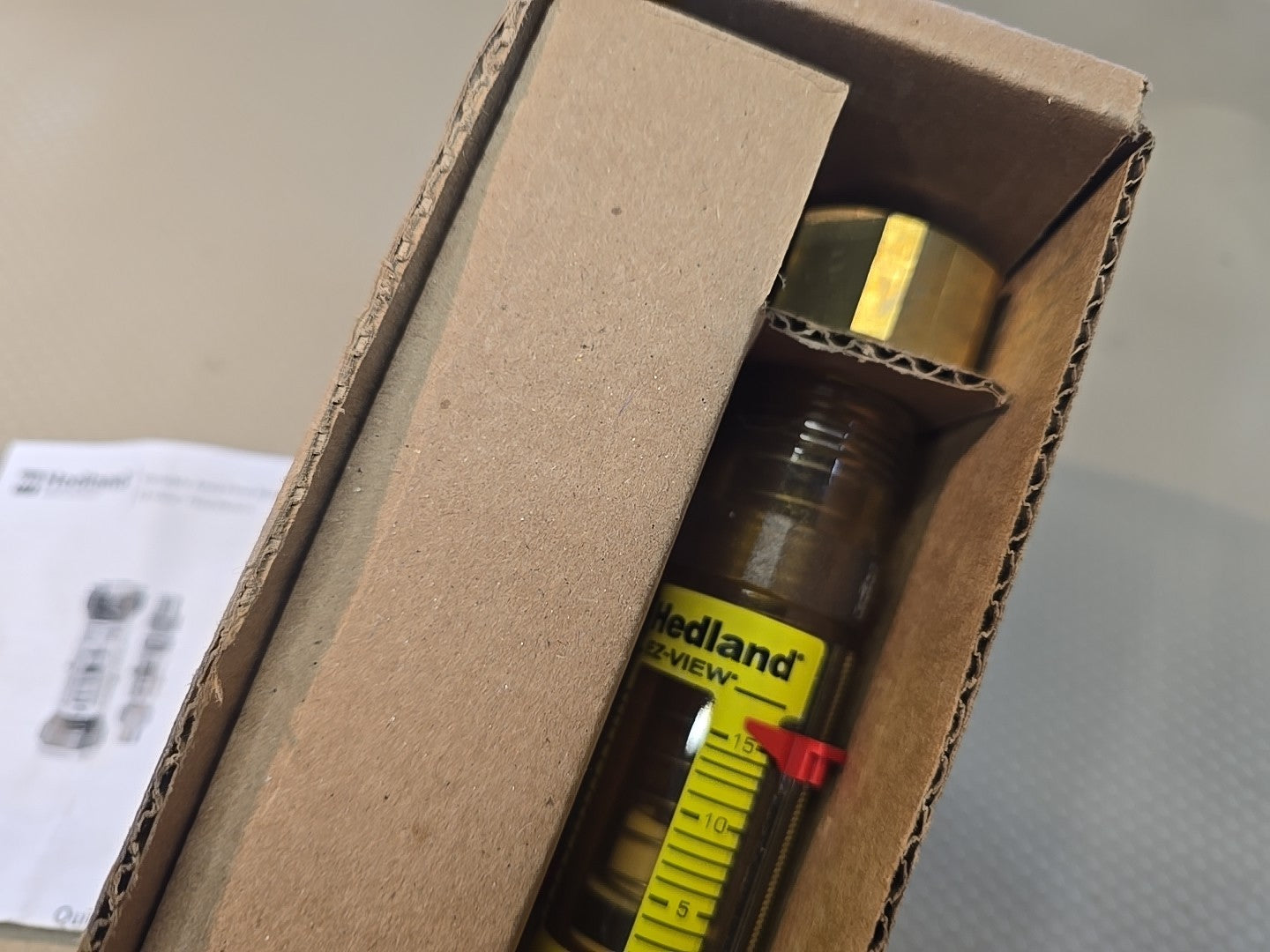 HEDLAND H624-604-R Flowmeter,1/2 FNPT,0.5-4 GPM 6JFX6 NEW & Complete