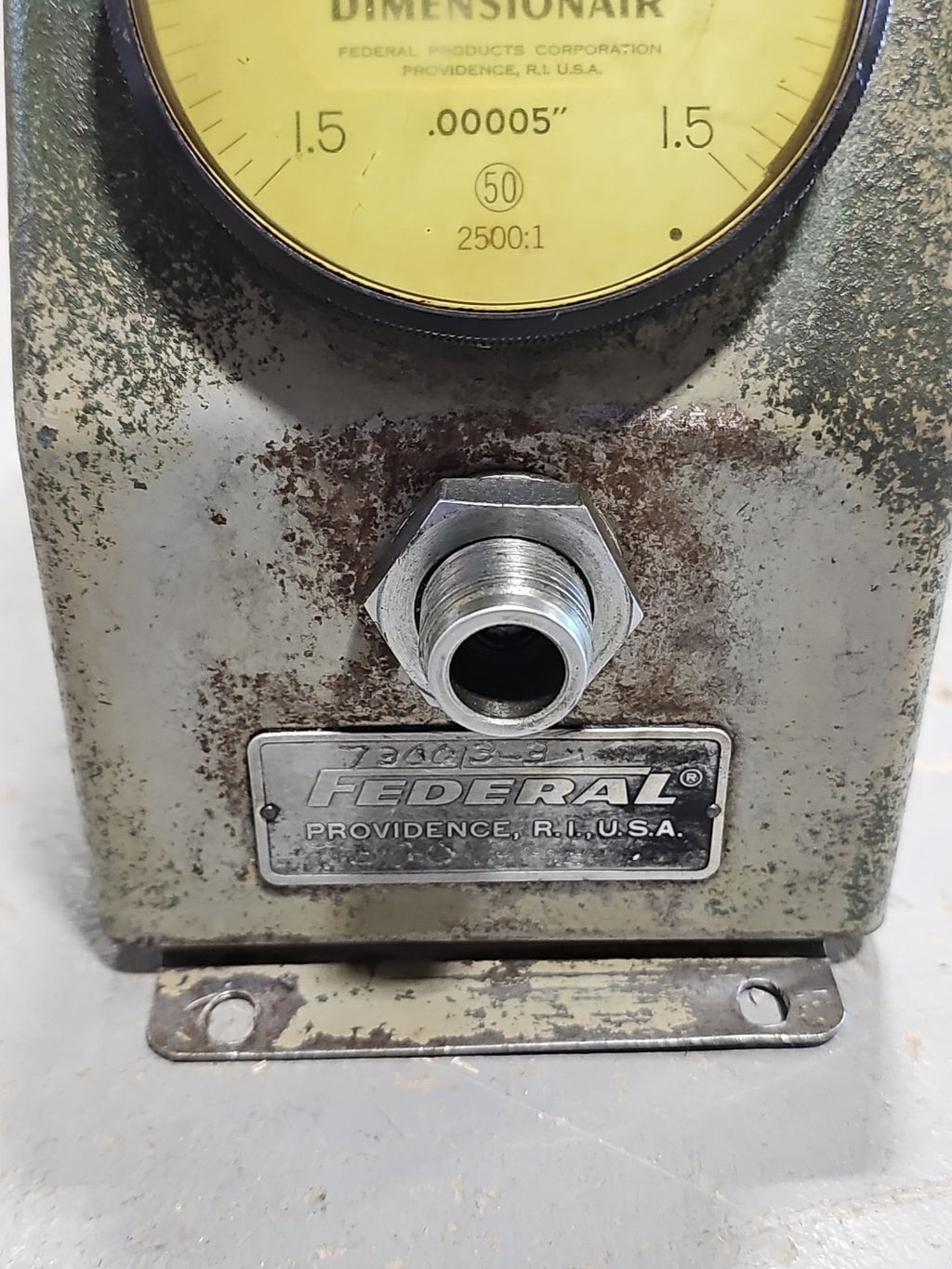 Federal D-2500 Dimensionair Air Gage .00005" 2500:1 Dial Type 