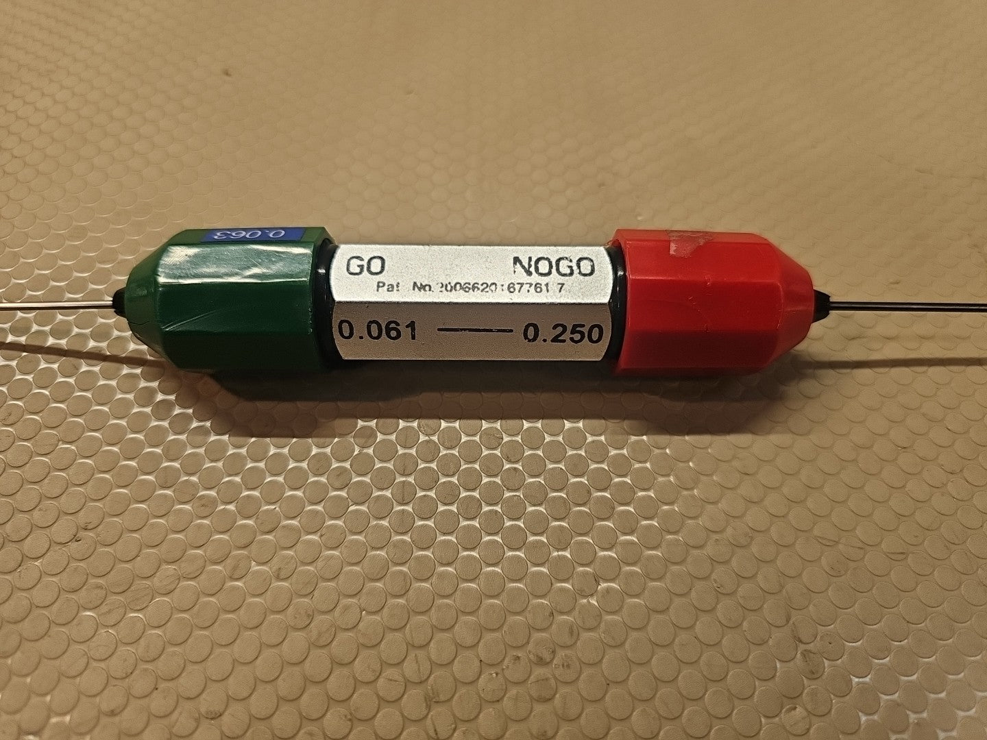 SPI .061 - .250 REVERSIBLE PIN PLUG GAGE HANDLE GO NO GO + Gage
