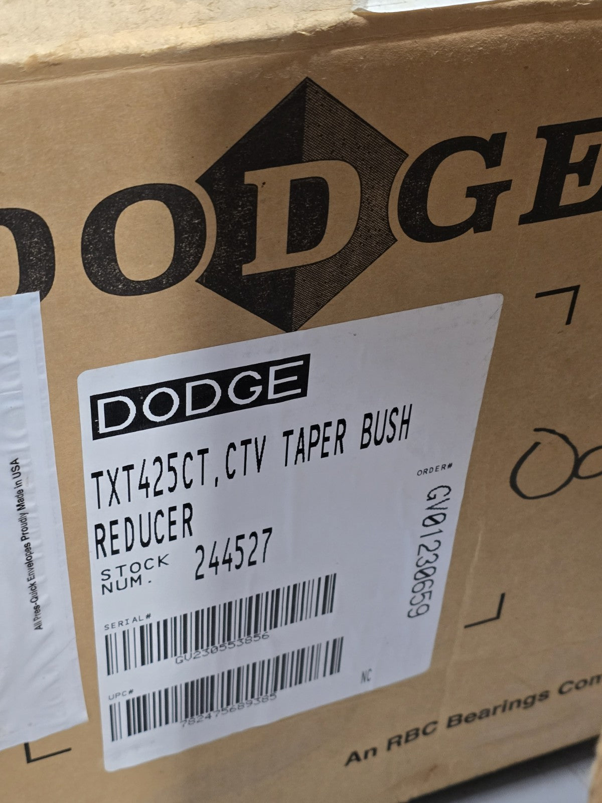 Dodge TXT425CT 244527 Shaft Mount Speed Reducer Gearbox 25:1 Ratio New