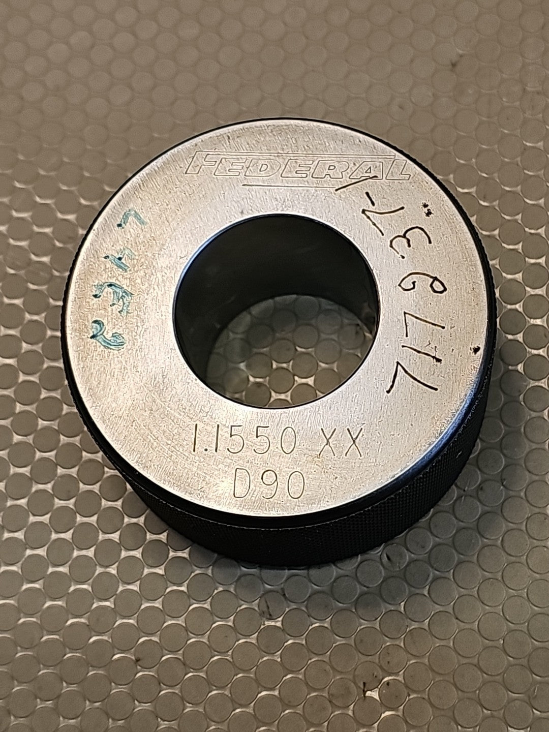 FEDTAL 1.1550  XX D90 PLAIN BORE RING GAGE  Knurled 