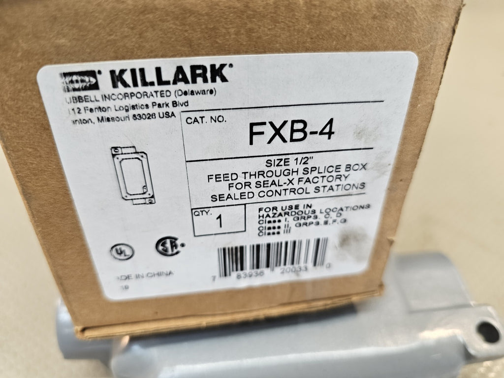 Killark FXB-4, 3/4" Hub, 1-Gang, Aluminum, Control Station Splice Box