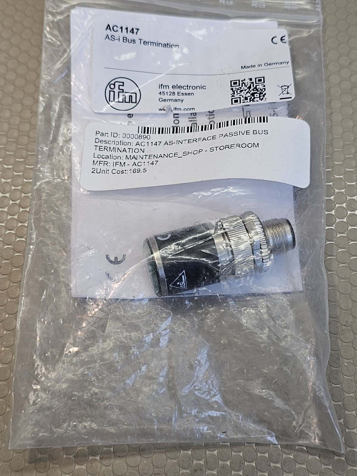 IFM AC1147 AS-i Bus Termination AS-Interface Passive Module