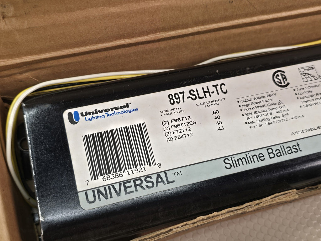 Universal 897-SLH-TC Slimline Ballast 347V 60Hz F96T12 F72T12 Lamps NEW