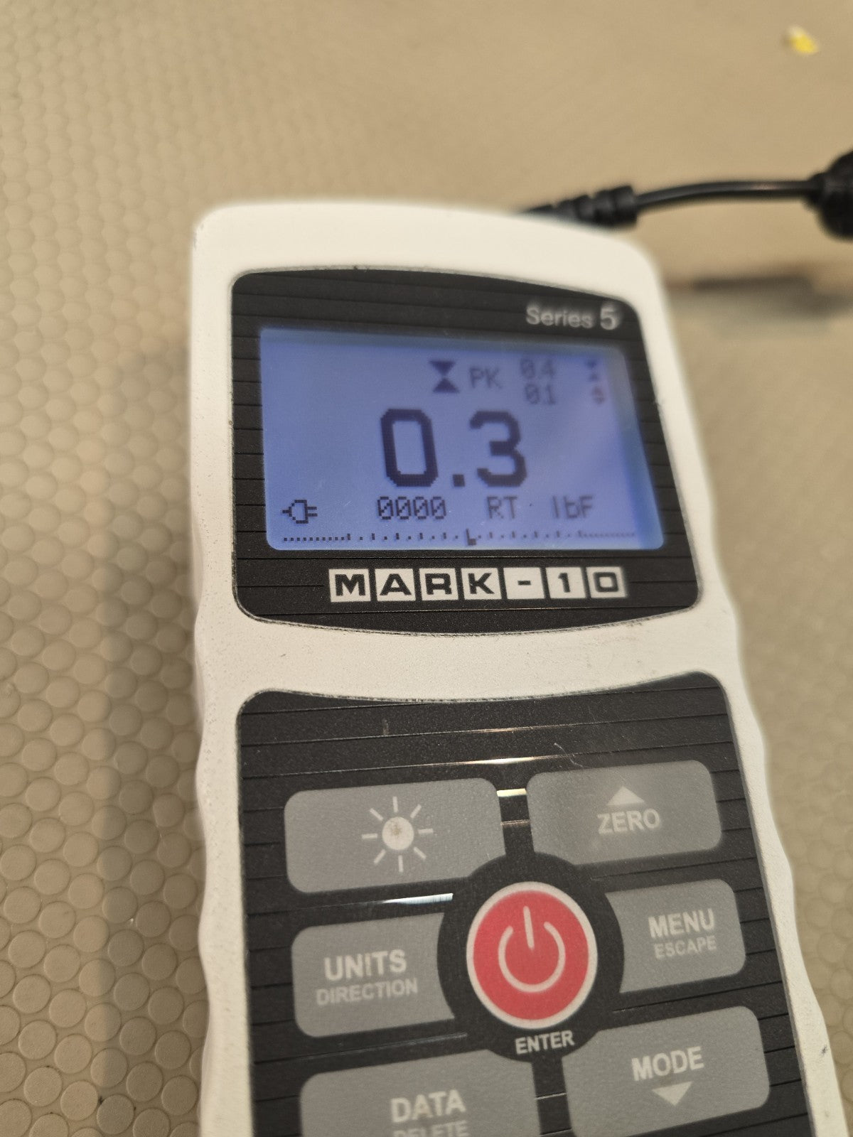 Mark-10 M5-500 Digital Force Gauge 500 lb/ft Works - Unit & Power Cord Only