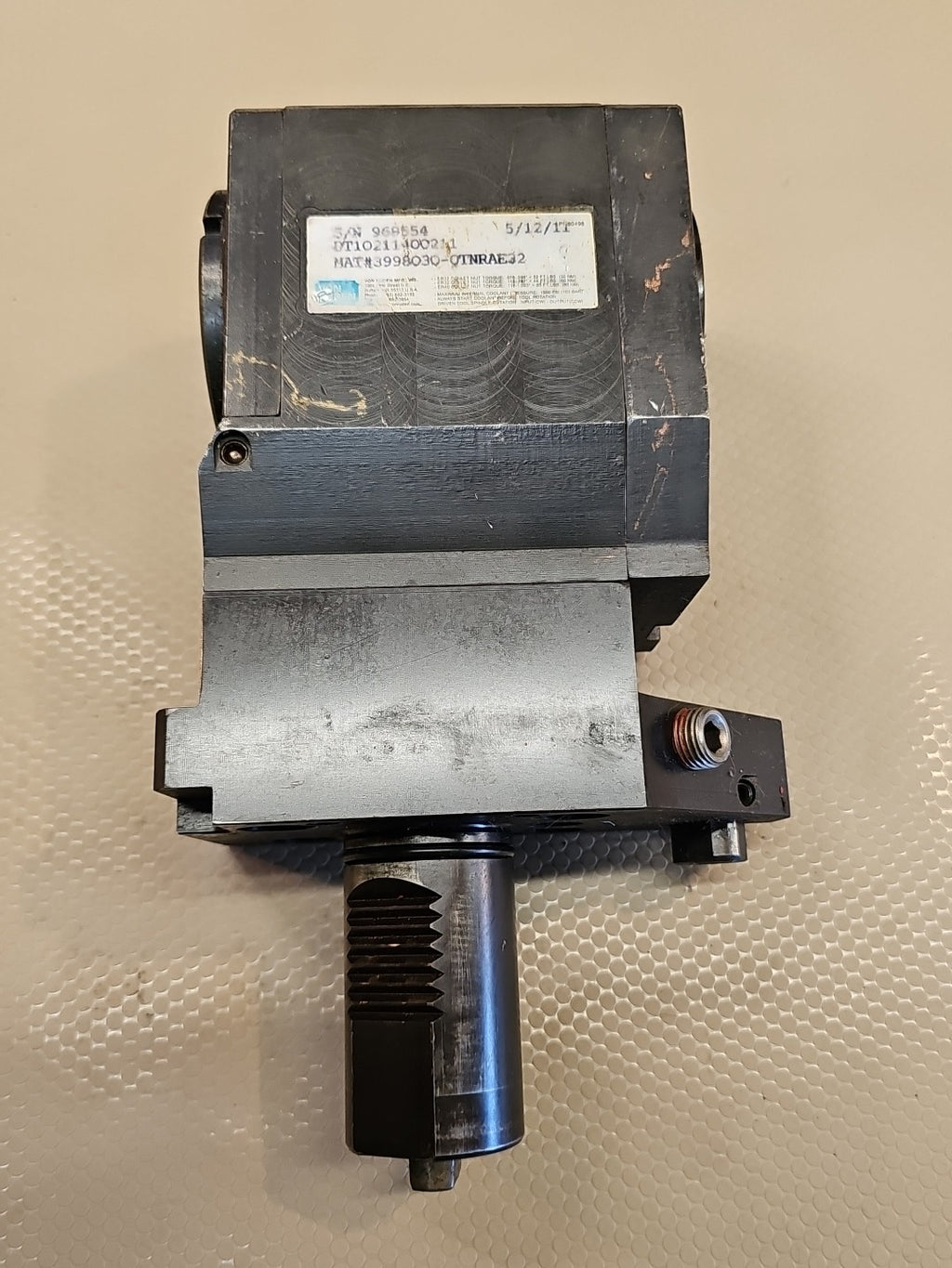 Von Ruden DT1041140211, 90 degree live driven tool holder, ER32, MAZAK Nexus 