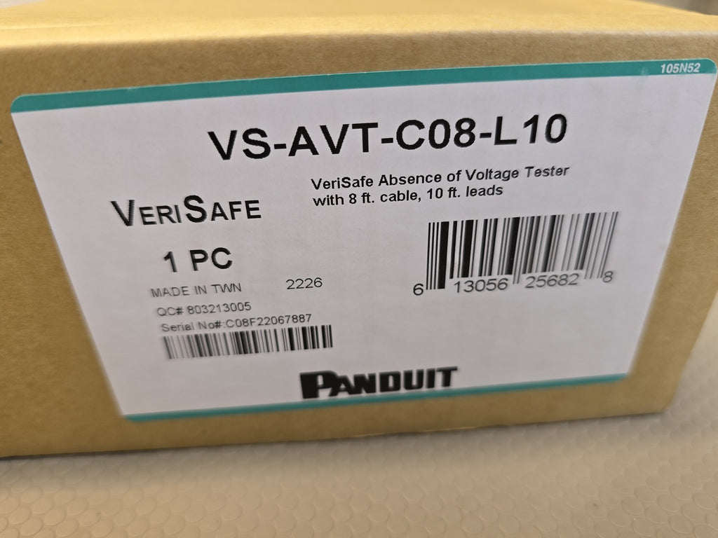 Panduit VS-AVT-C08-L10 VeriSafe Absence of Voltage Tester 8ft Cable 10ft Leads N