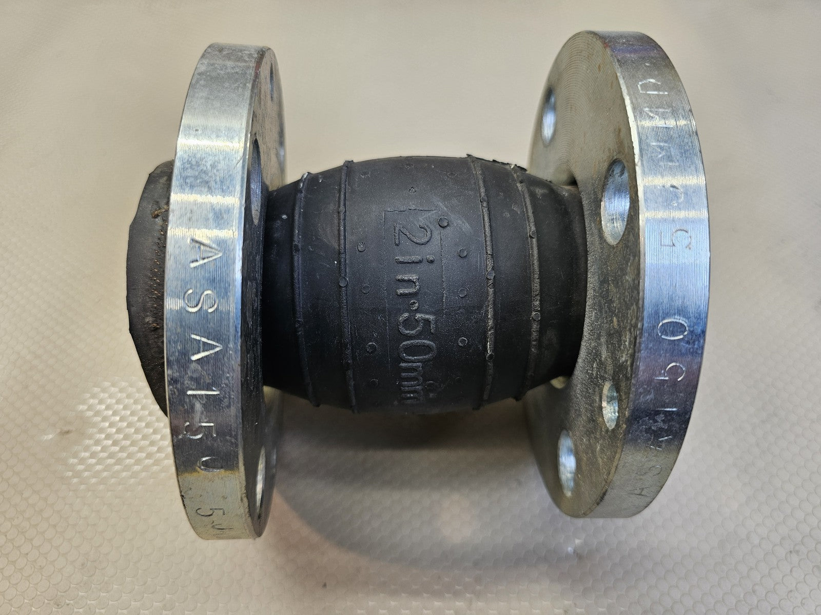 2" 50mm Flexible Rubber Expansion Joint Pipe Coupling ASA 150 Flange