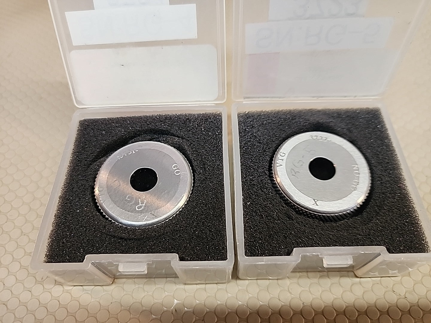 Vermont Gage .3731 GO/.3723 NO-GO SET Ring Gauge Bore Ring Set