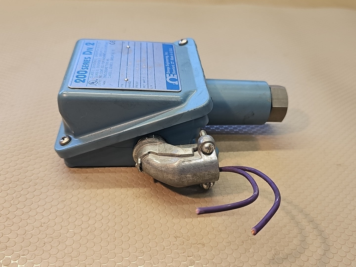 Omega PSW-238 Industrial Pressure Switch 15-500 PSI 250 VAC 11 A 