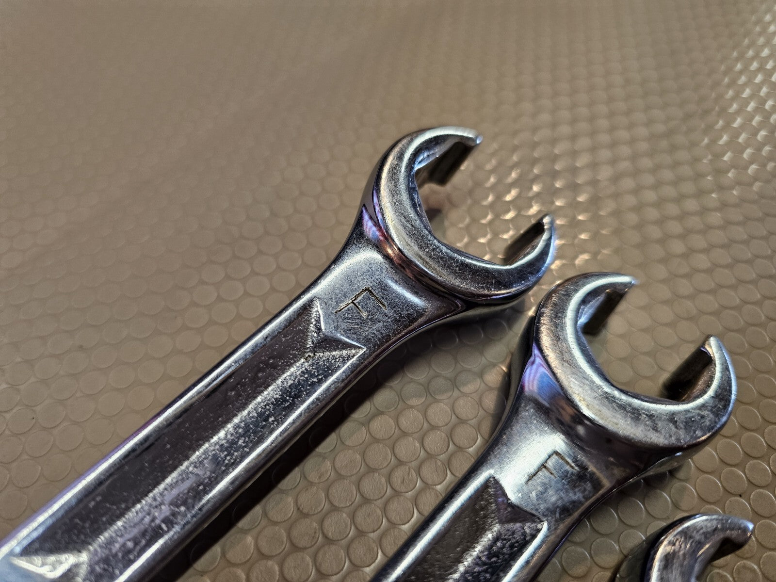 Snap On 4 Pc Double End Flare Nut Wrench Set 1/4 13/16 6Pt Line Wrench Set SAE