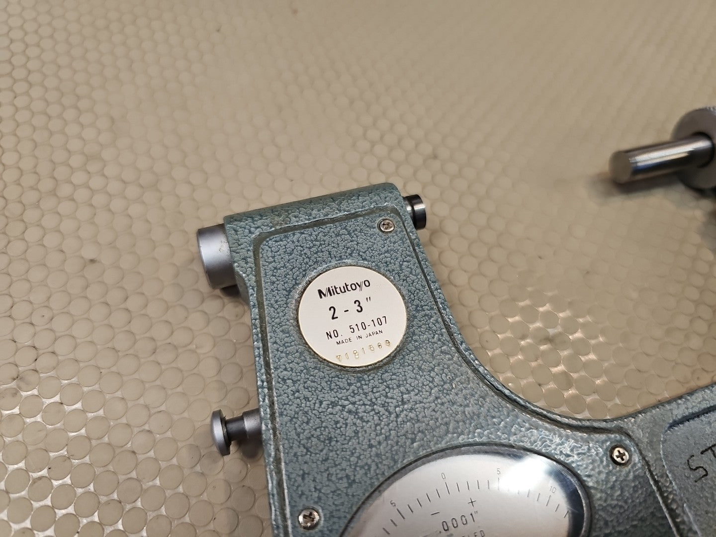 Mitutoyo 510-107 2"-3" Indicating Micrometer Jeweled .0001 w/o Case- Japan