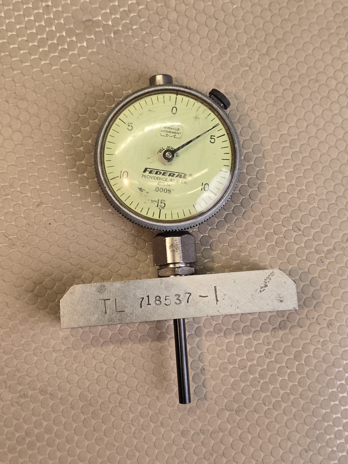 Federal C5M Dial Depth Gauge Indicator .0005" Miracle Movement Jeweled