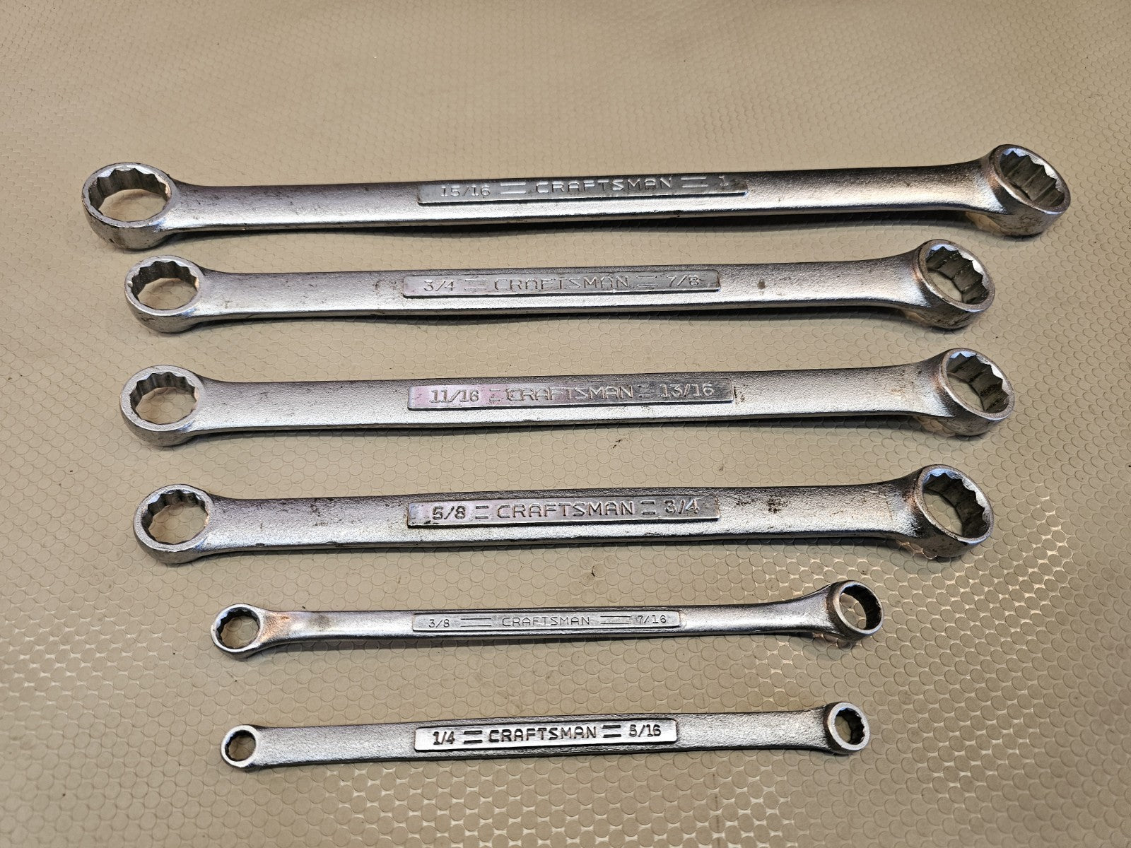 USA Made= CRAFTSMAN = 6pc LARGE Double BOX END WRENCH SET SAE INCH 3/4"  1"