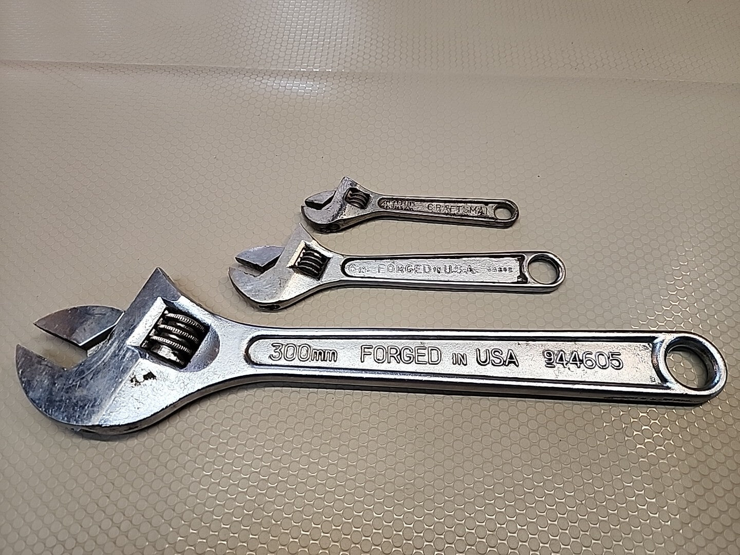 Vintage Craftsman Adjustable Wrench Set USA 4” 6” 12” Lot