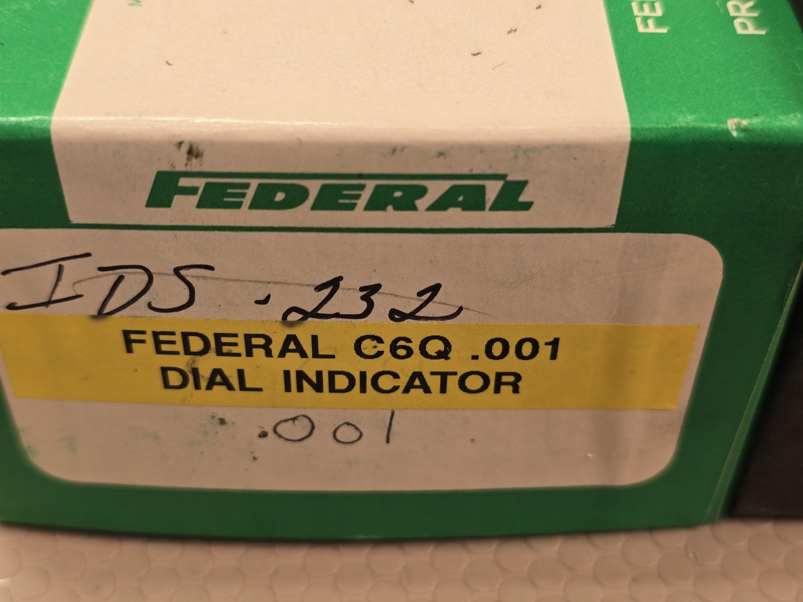 Federal C6Q Dial Indicator .001" Full Jeweled Miracle Movement USA