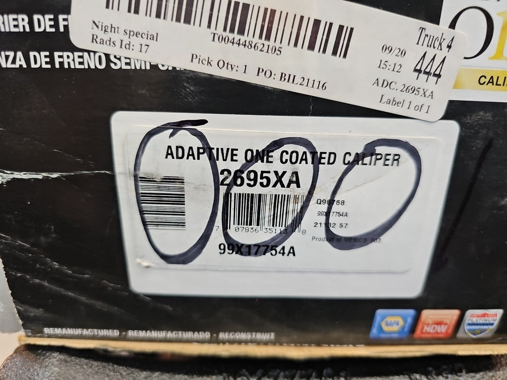 NEW Dodge Ram 2695XA Adaptive One Coated Brake Caliper