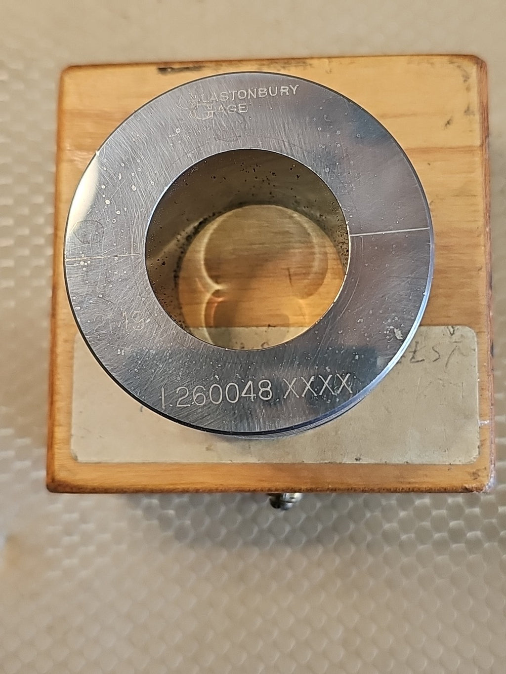 GSG GLASTONBURY SOUTHERN GAGE - 1.260048 XXXX 2M9 MASTER PLAIN BORE RING GAGE