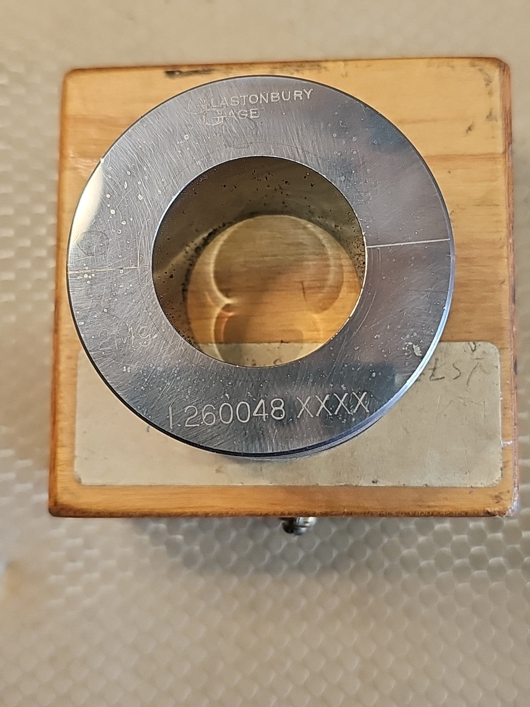 GSG GLASTONBURY SOUTHERN GAGE - 1.260048 XXXX 2M9 MASTER PLAIN BORE RING GAGE