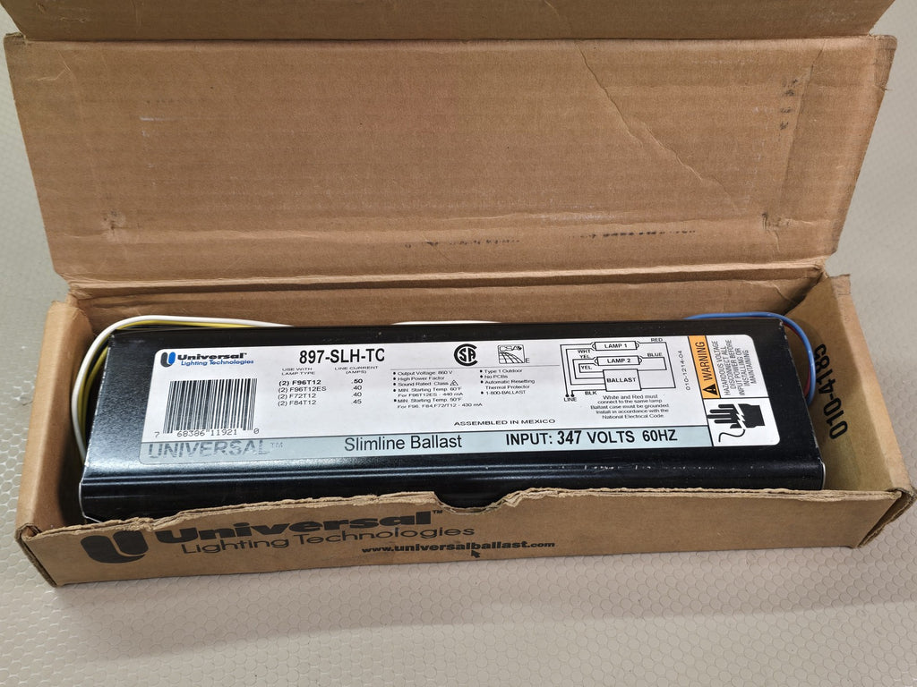 Universal 897-SLH-TC Slimline Ballast 347V 60Hz F96T12 F72T12 Lamps NEW