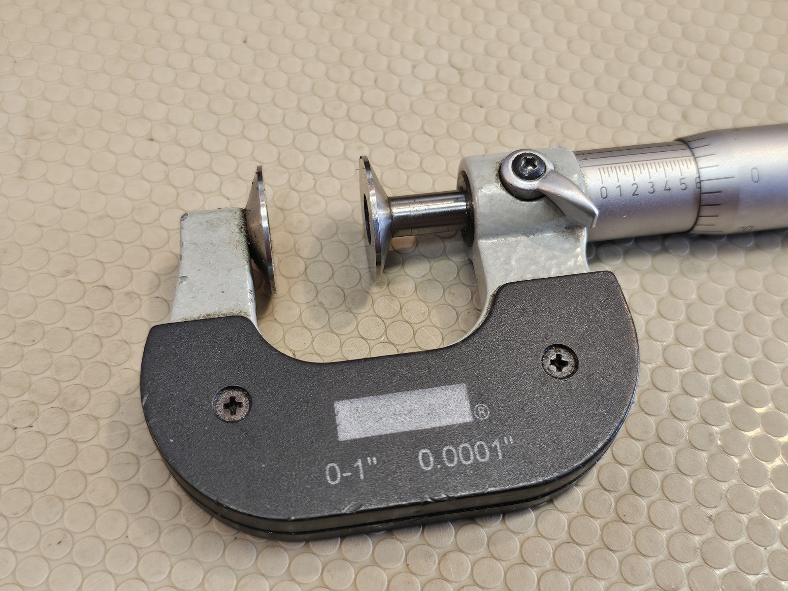 SPI Disc Flange Micrometer Metric 0-1 Inch 0.0001 