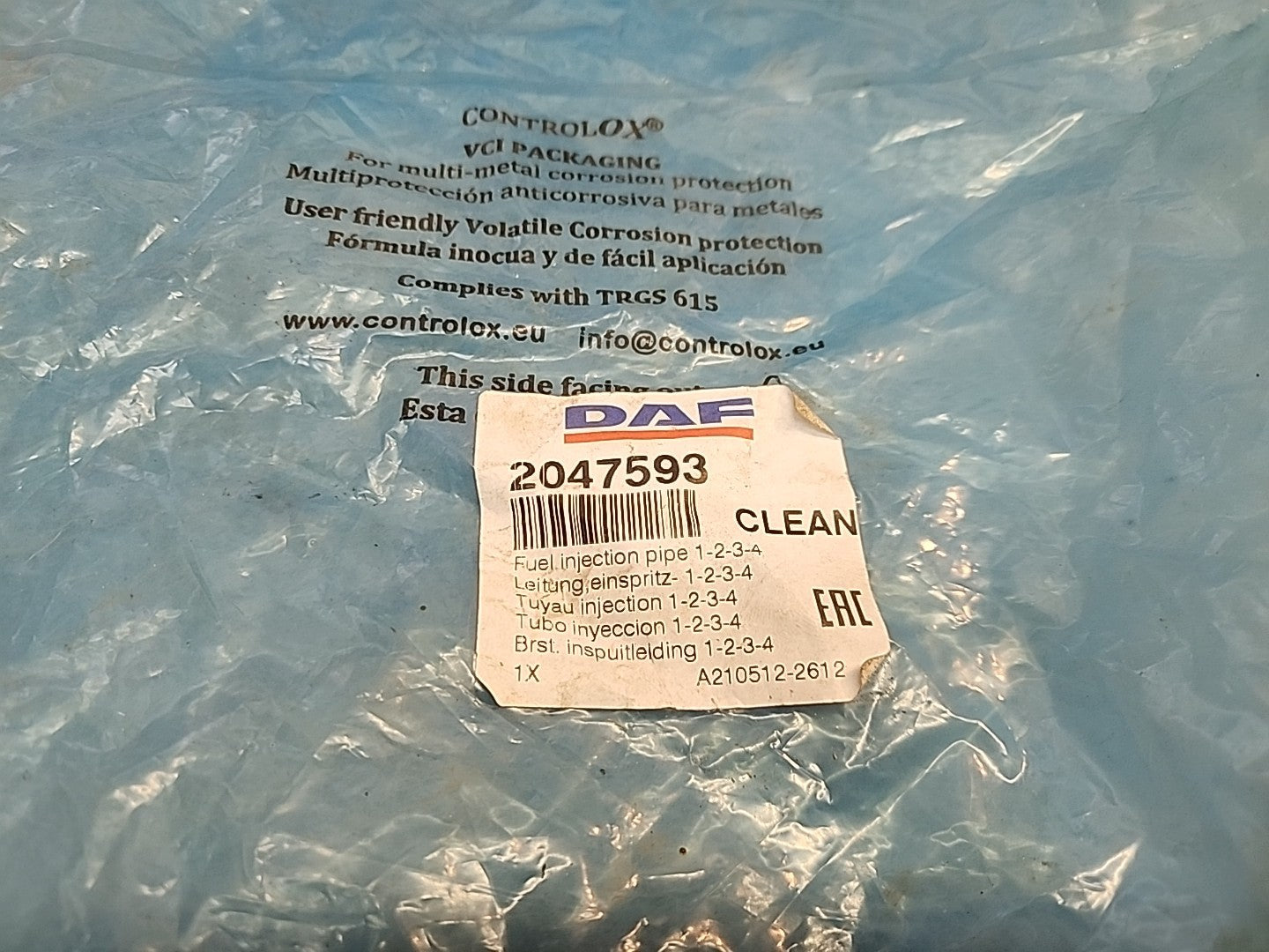 NEW OEM DAF PACCAR 2047593 FUEL INJECTION PIPE 1-4 MX-13 A210628-3235 2047593PE