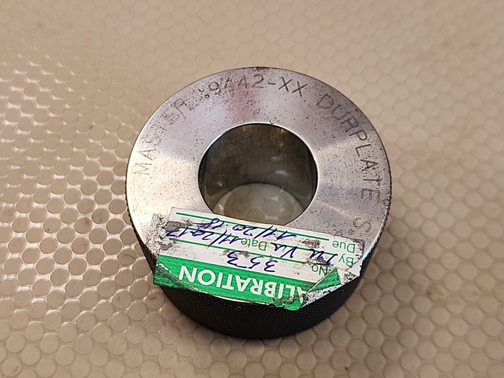 Master Ring Gauge Gage Smooth Bore .9442" USA