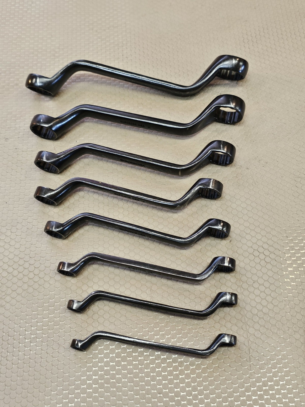 Snap-On Tools USA XS609A 8pc SAE Offset Short Box Wrench Set INDUSTRIAL *RARE!*
