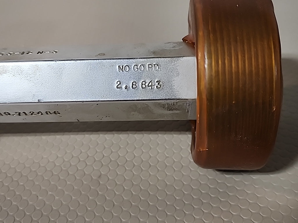 HEMCO THREAD PLUG GAGE 3 2.933-12 N-3 GO PD: 2.8789 NOGO PD: 2.8843 TL.NO.712486