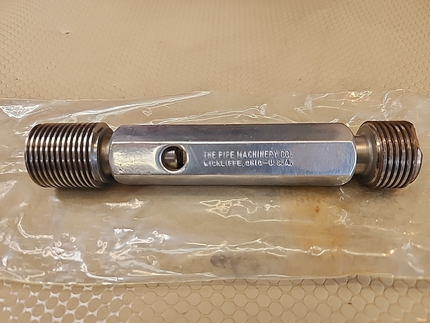THE PIPE MACHINERY CO THREAD PLUG GAGE 1.062-12 NA-4G GO PD 1.0204 HI PD 1.0254