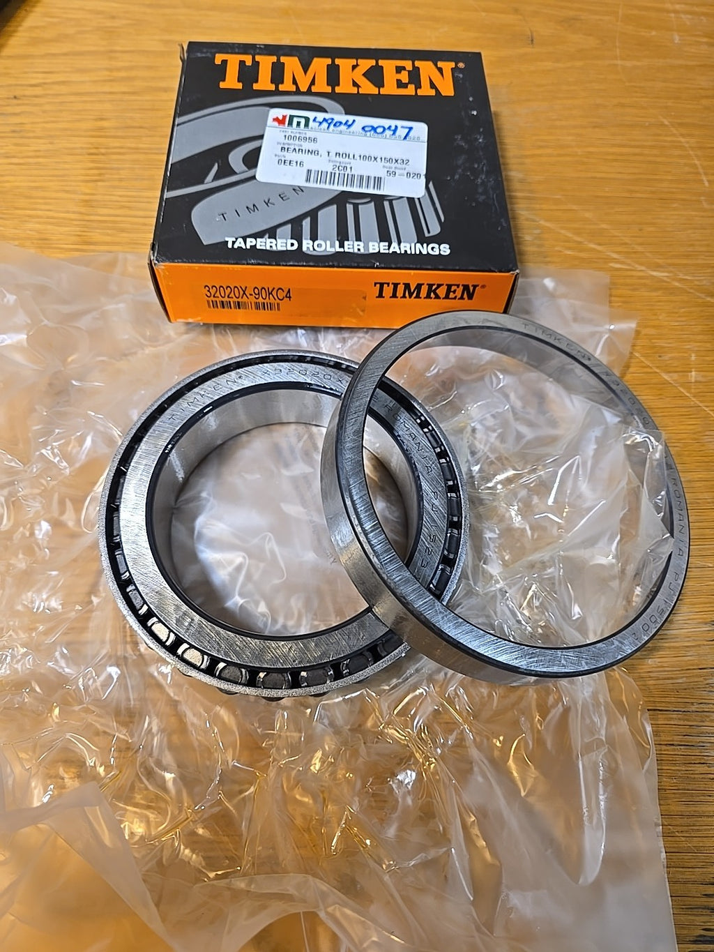 TIMKEN 32020X 90KC4 TAPERED ROLLER BEARING Y32020X X32020X Cup And Cone 
