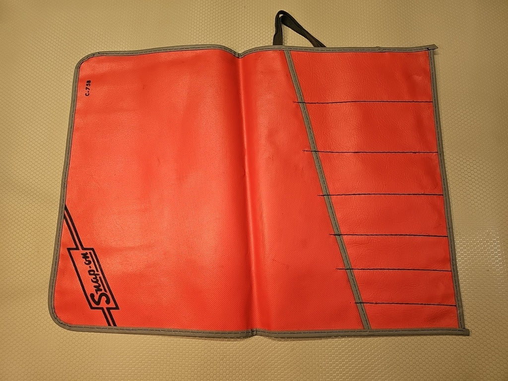 SNAP ON C-75B RED KIT BAG POUCH ROLL 7 POCKETS *VINTAGE & MINT*