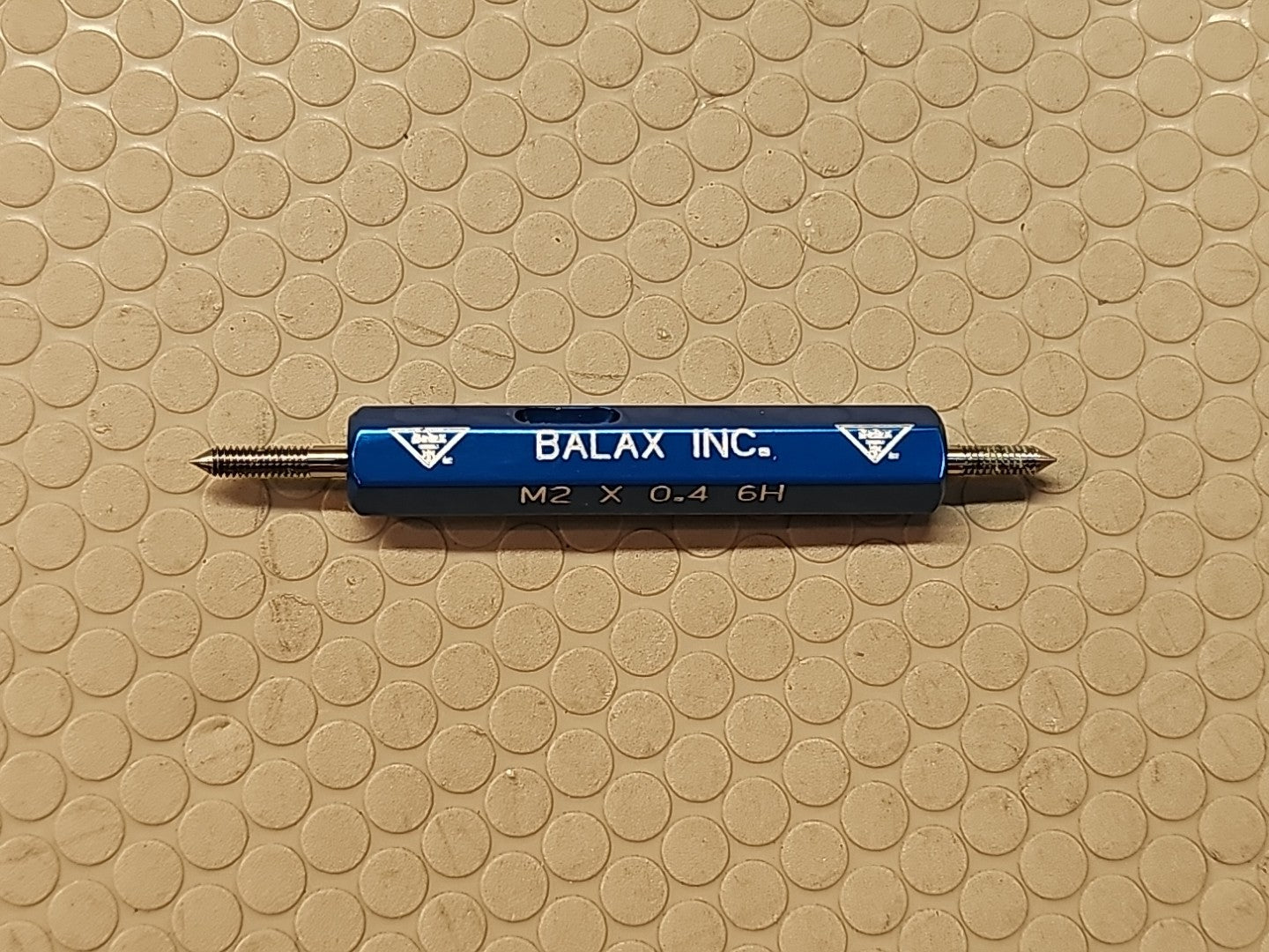 BALAX INC THREAD PLUG GAGE M2 X 0.4 6H GO NO GO 1.740mm & 1.830mm