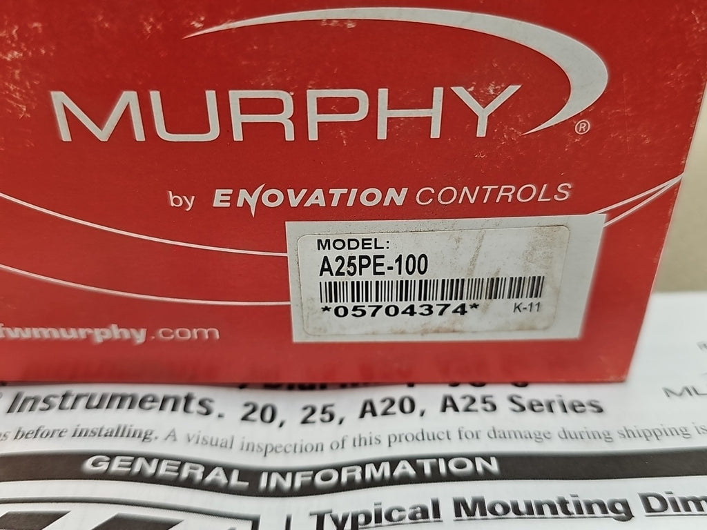 Murphy A25PE-100 Pressure Swichgage ® (05754374) NEW
