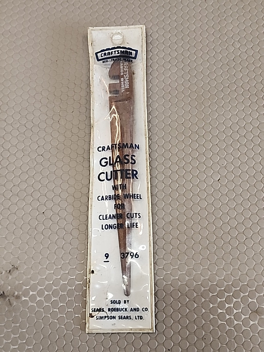 Craftsman Glass Cutter Carbide Wheel 9-3796 USA 1960s /w Pouch