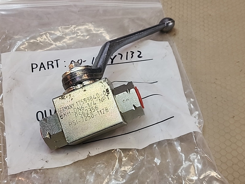 BALL VALVE BKH-DN6-1/4"NPT P562356 PSI-7250-1128 GERMANY 17599840-08