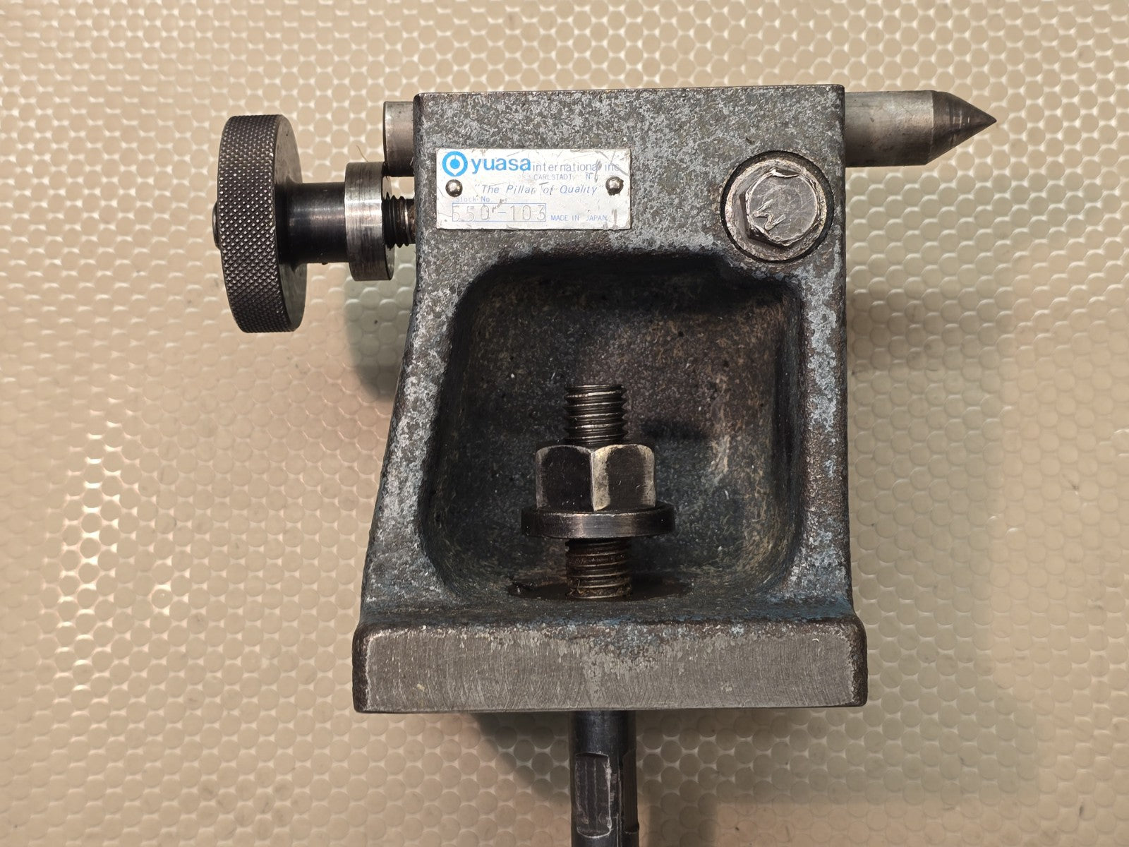 YUASA 550-103 TAILSTOCK 102mm BASE TO CENTER W/ .875" RISER