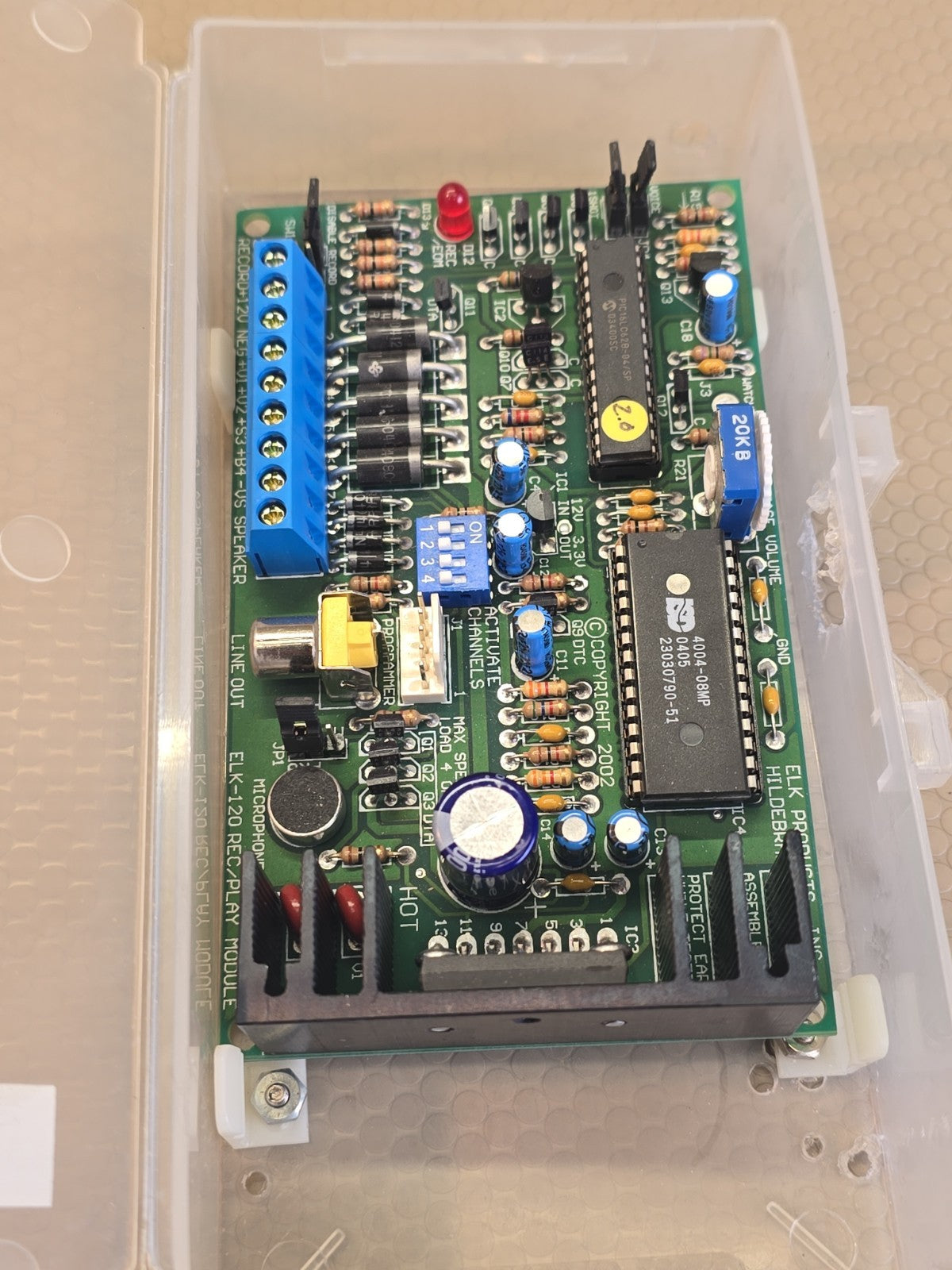 ELK PRODUCTS ELK-120 Recordable Voice Module Siren Microphone Line Out