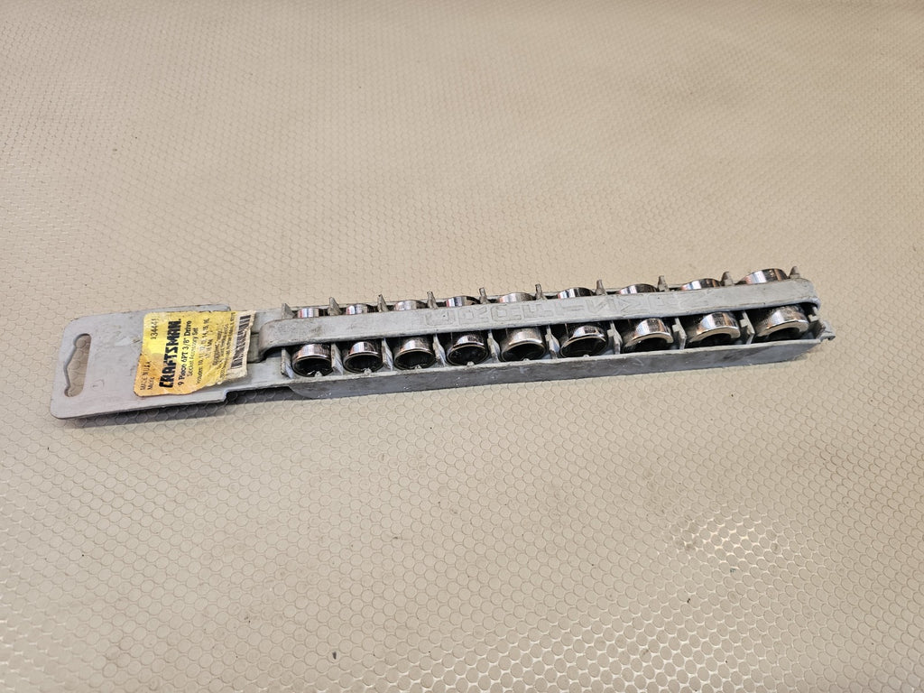 Sears Craftsman USA 9pc Metric 3/8” 34441 Light Use 6 Point 10-18mm Socket Set