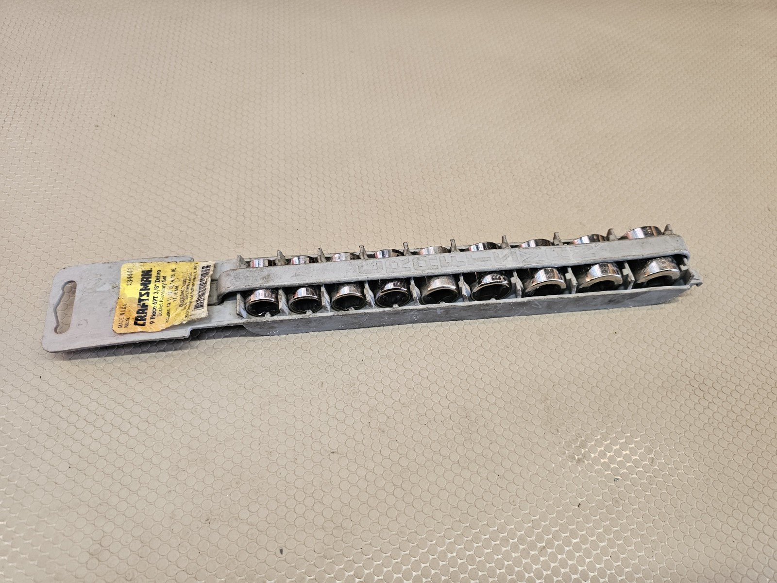 Sears Craftsman USA 9pc Metric 3/8” 34441 Light Use 6 Point 10-18mm Socket Set