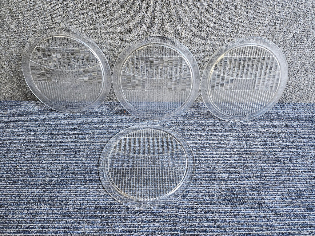 4x Antique Twolite Headlamp Glass Headlight Lens Auto *WILL SPLIT* 9 X 7-23/32