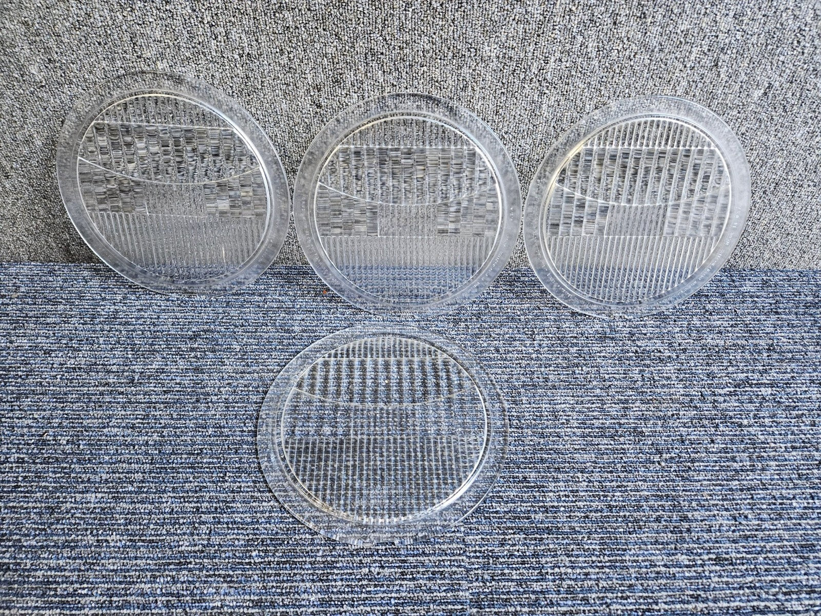 4x Antique Twolite Headlamp Glass Headlight Lens Auto *WILL SPLIT* 9 X 7-23/32