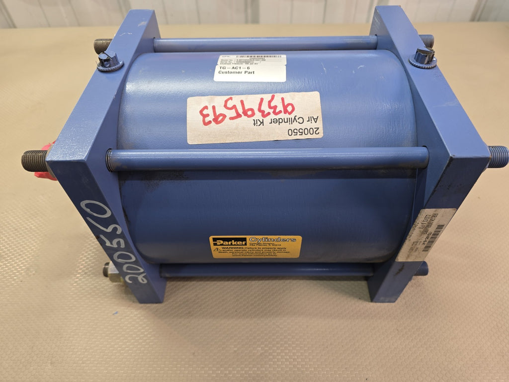 Parker 8.00 TDEVE3US19A7.250 150 Psi Pneumatic Cylinder Actuator TG-AC1-6 Knife 