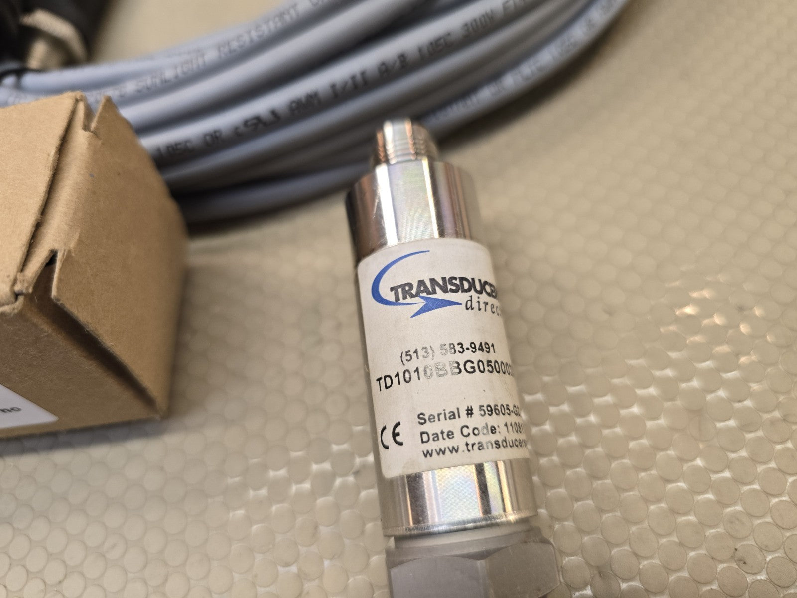 TRANSDUCERS DIRECT TD1010BBG050003Q003X TD1000 Pressure Transducer + Cable 